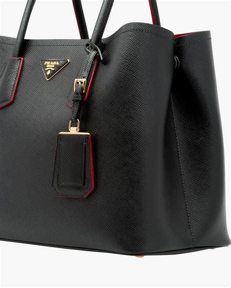 prada double bag red lining